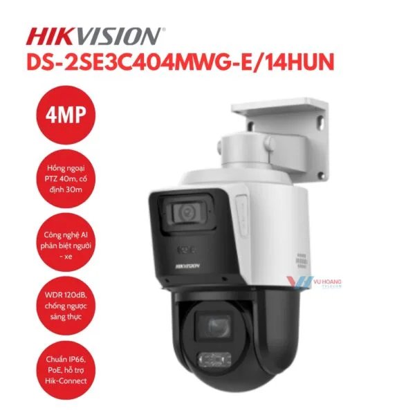 Camera TandemVu Hikvision DS-2SE3C404MWG-E/14HUN 4MP