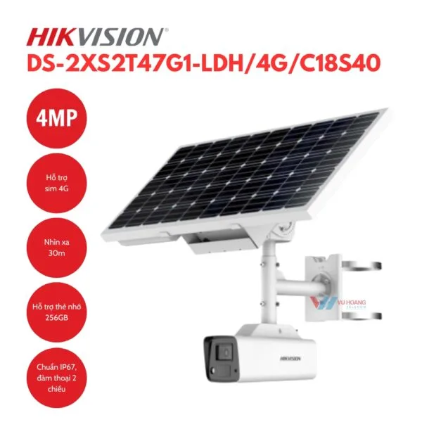 Camera Hikvision DS-2XS2T47G1-LDH/4G/C18S40 4G Solar 4MP