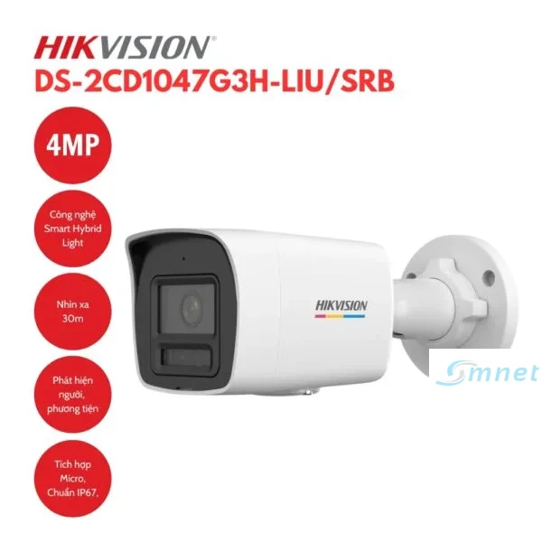 Camera HIKVISION DS-2CD1047G3H-LIU/SRB - ColorVu 4MP