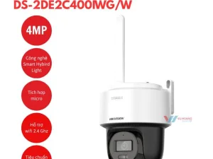 Camera IP Mini PT Smart Hybird Light 4MP Hikvision DS-2DE2C400IWG/W