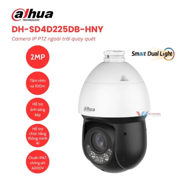 Camera PTZ Dahua DH-SD4D225DB-HNY 2MP