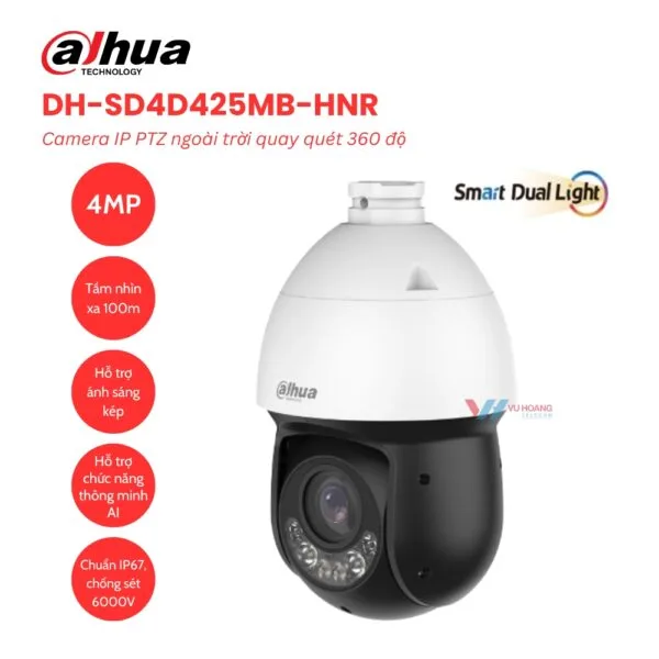 Camera PTZ Dahua DH-SD4D425MB-HNR 4MP