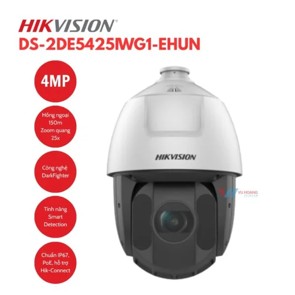 Camera Speed Dome Hikvision DS-2DE5425IWG1-EHUN 4MP