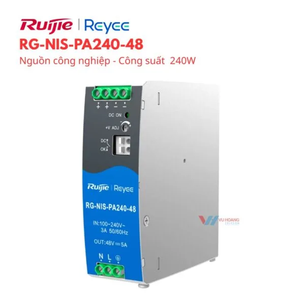 Nguồn Công Nghiệp Reyee RG-NIS-PA240-48 - 240W Bền Bỉ