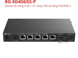 Router 5 cổng 2.5G + 01 cổng 10G Reeye RG-EG406XS-P (4 cổng PoE/PoE+)