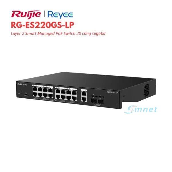 Smart Managed PoE Switch 20 cổng Reyee RG-ES220GS-LP
