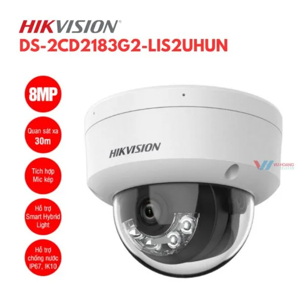 Camera Hikvision DS-2CD2183G2-LIS2UHUN 8MP chống đập phá