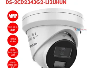 Camera Hikvision DS-2CD2343G2-LI2UHUN 4MP Turret, Có Mic