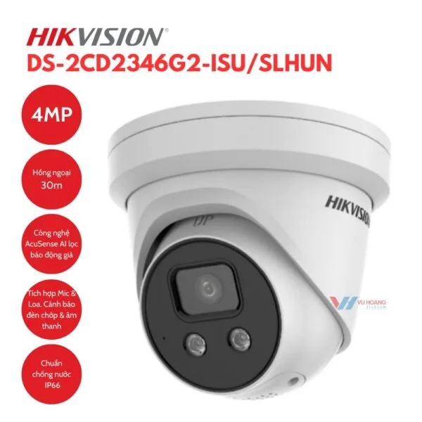 Camera IP Hikvision DS-2CD2346G2-ISU/SLHUN 4MP AcuSense