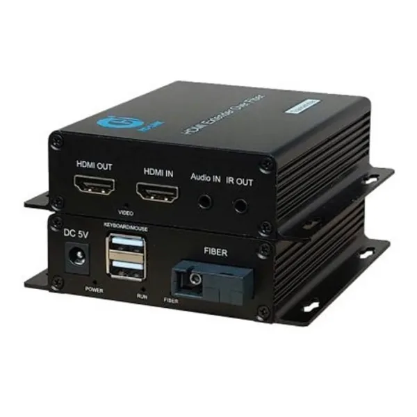 Bộ chuyển đổi HDMI sang cáp quang có cổng USB HO-LINK HL-HDMI-1USB-20TR